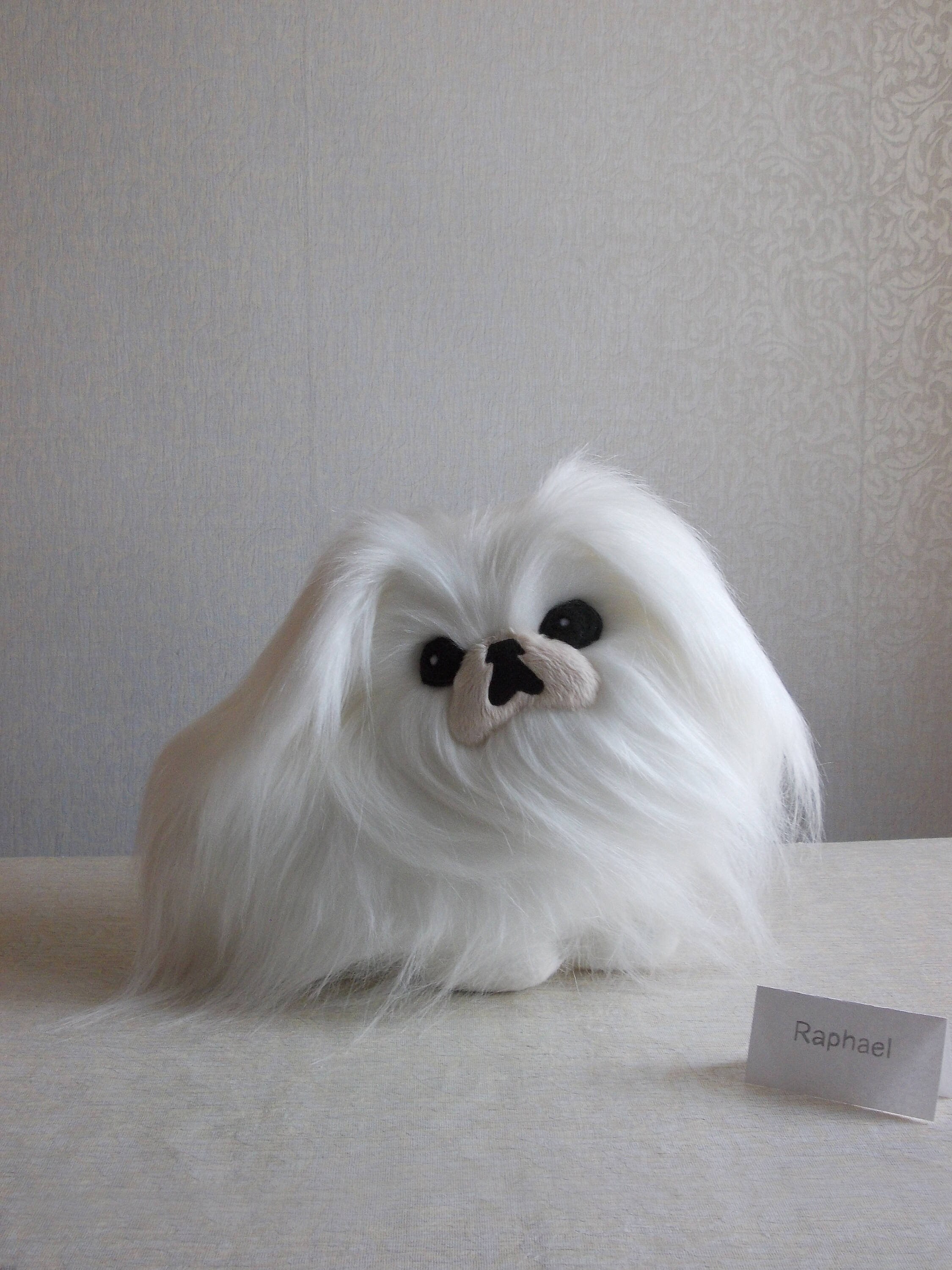 Pequines Pekines Blanco Peluche Pequines Pekines De Felpar Etsy