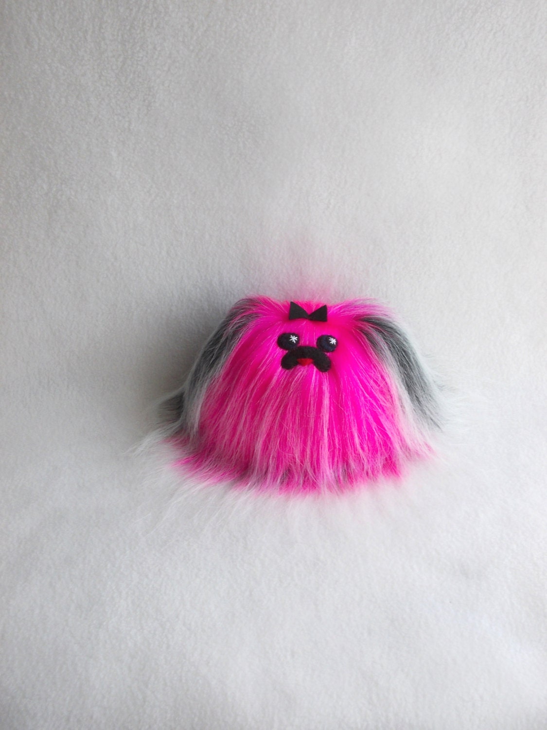 Pink Black Plushies Dog Stuffed Animal Dog Toy Dog Plush Etsy