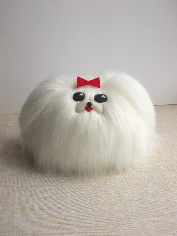 small white dog stuffed animal