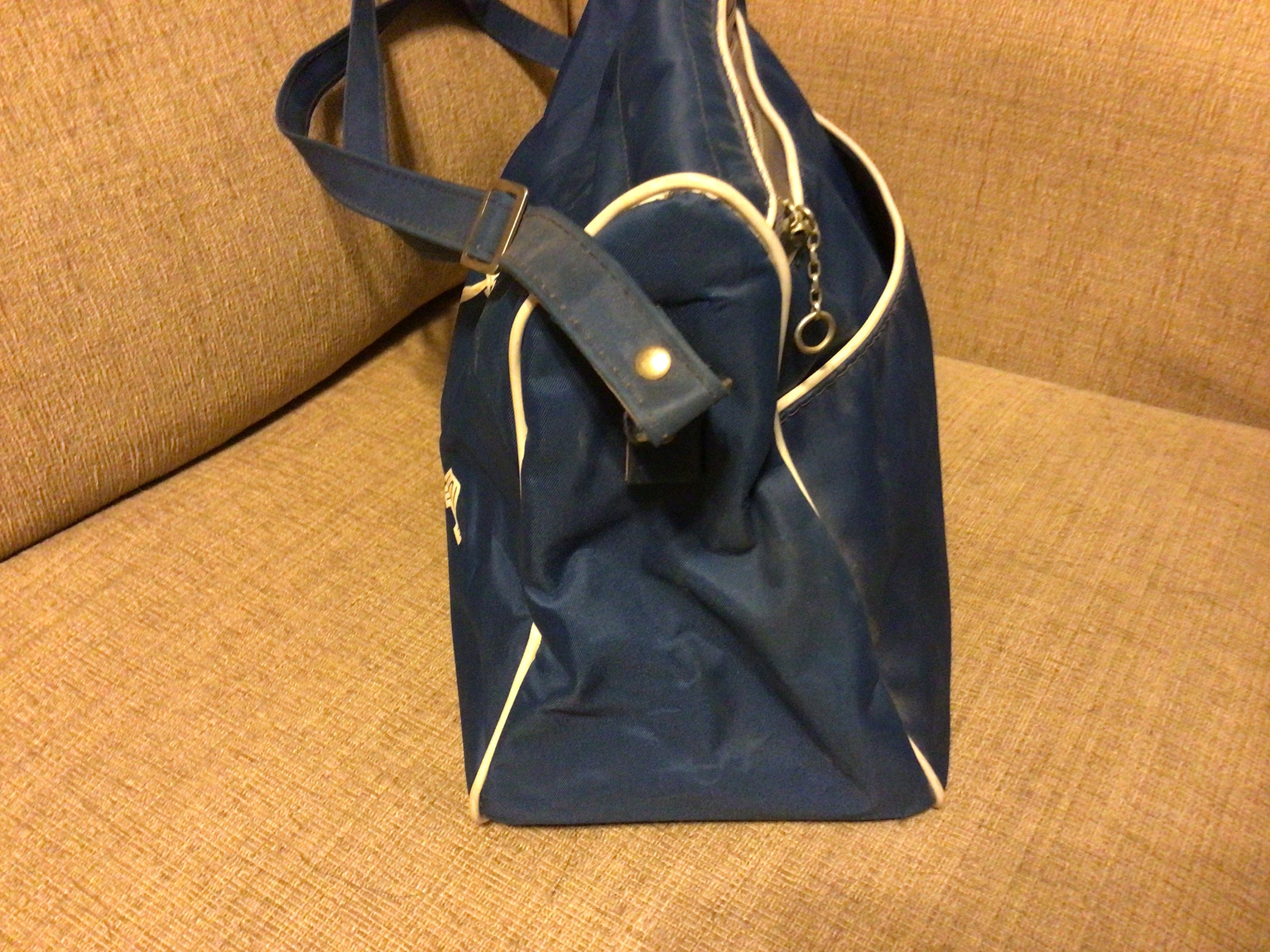 Vintage Alitalia Travel Carry on Bag 1961 Navy Blue White Etsy