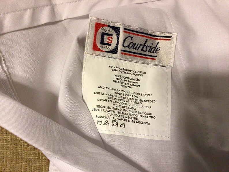 VINTAGE Mens Tennis Shorts New Old Stock White Size 36 by Courtside