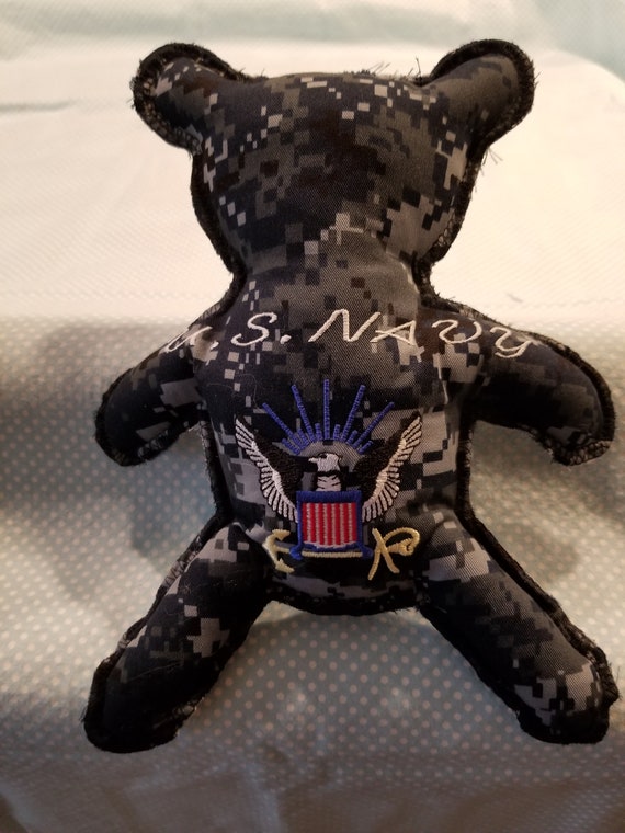 navy teddy bear