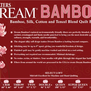 Quilters Dream Bamboo King size 122" x 120"  READY TO SHIP