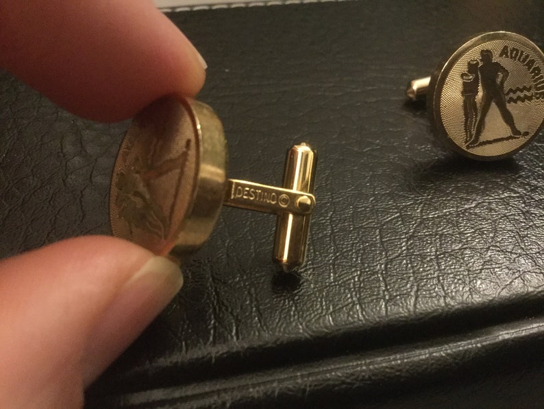 Vintage Destino Cufflinks Aquarius