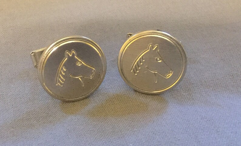 Vintage Cufflinks Horse Pioneer Set of two 2