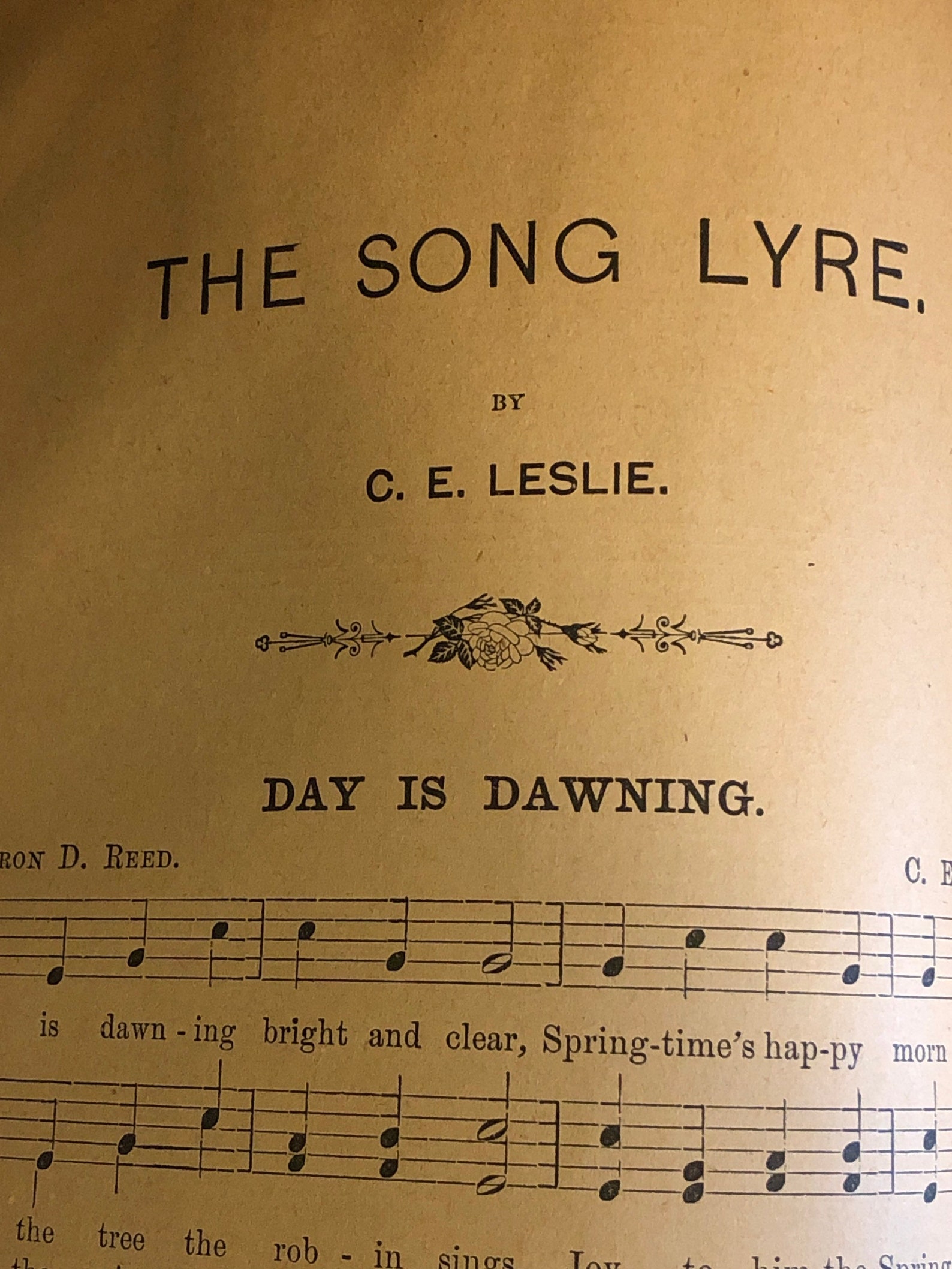 1894 The Song Lyre Music Book by C E Leslie Chicago Music Co Etsy