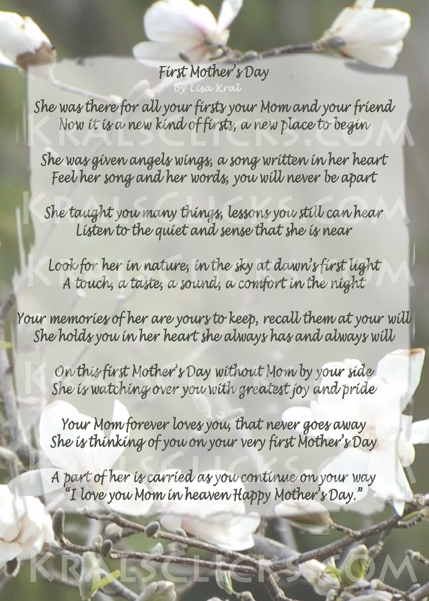 First Mothers Day Without Mom High Resolution Instant Download 5x7 Missing Mom Mother Mommy Mama