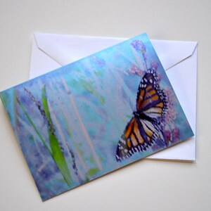 Photograph, card and bookmark set or buy separately Graduation Friend Child Self Spouse Gift Butterfly digital art blue green purple orange image 5