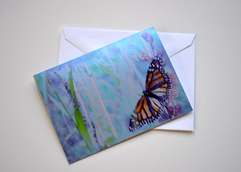 Photograph, card and bookmark set or buy separately Graduation Friend Child Self Spouse Gift Butterfly digital art blue green purple orange image 5