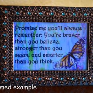 Photograph, card and bookmark set or buy separately Graduation Friend Child Self Spouse Gift Butterfly digital art blue green purple orange image 2