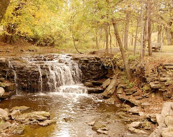 Wasserfall Fotografie, Natur Fotografie, Herbst, Wasserfall, Fine Art Fotografie, Landschaft, Kunst, Haus Büro Wand Dekor, Herbst Fotografie