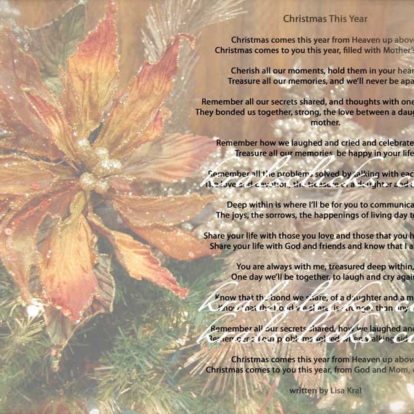 Christmas Poem for those that have lost their Mom or Grandma 8x10 Christmas without Mom Christmas This Year Variety Color Digital File