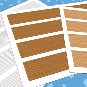 Può includere: Fogli stampabili con motivi a grana di legno e trame bianche. I fogli sono progettati per l'artigianato e possono essere utilizzati per lo scrapbooking, la creazione di biglietti e altri progetti fai-da-te.