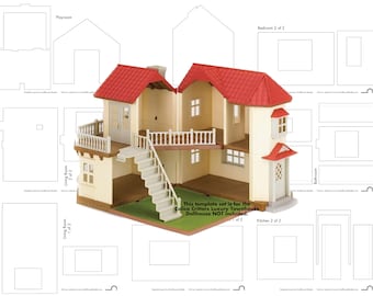 Calico Critters DIY Wallpaper Template Printable PDF Download For Luxury Townhouse