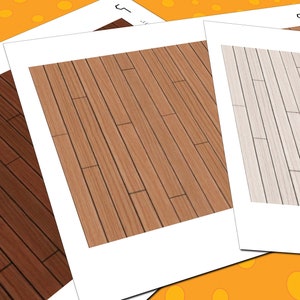 Dollhouse Flooring | 1: 12 Scale | Seamless Cedar Wood Decking | Miniature Floor Patterns | Include 3 Color Options | Digital Download | PDF