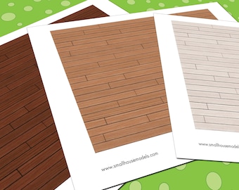 Lundby Dollhouse Flooring, 1:18 Scale, 3 Seamless Cedar Wood Decking  Miniature Floor Patterns in 3 Colors, Printable PDF