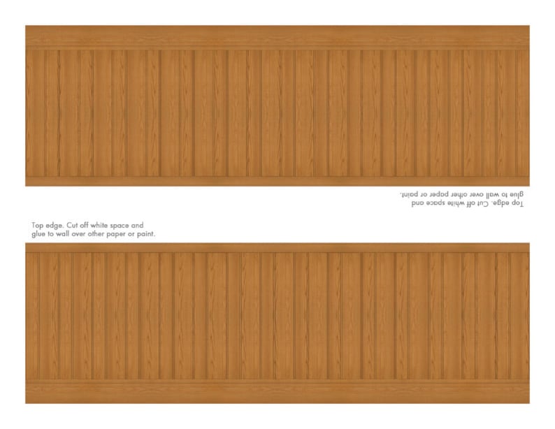 Dollhouse Wallpaper 9 Beadboard Miniature Patterns Printable | Etsy