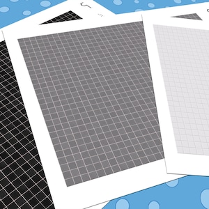 Dollhouse Flooring, 1:24 Half Scale, 3 Repeating  Plain 6&quot; Tile Miniature Floor Patterns, Printable PDF