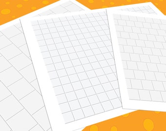 Dollhouse Wallpaper, 36 Square Tile Simple Miniature Floor Patterns, 1:12 Scale, Printable PDF