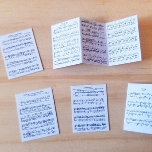 Lundby Dollhouse Music Sheet Music | Classical Piano Music in Miniature | Miniature Dollhouse Decor | Lundby Accessories | 3/4 Scale