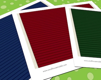 Lundby Exterior Siding Wallpaper, 1:18 Scale, 3 Seamless Vinyl Siding Miniature Wall Patterns in 3 Colors, Printable PDF