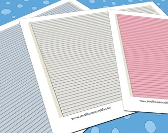Dollhouse 1:24 Exterior Siding Printable, 3 Vinyl Siding Miniature Patterns, Half Scale Wallpaper, Miniature House Outer Wallpaper, PDF