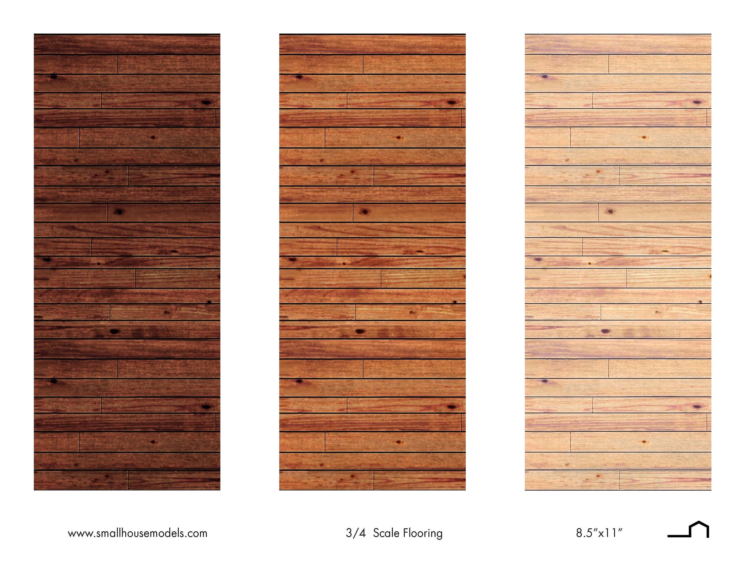 Pavimento In Listelli Di Legno Per Casa Delle Bambole In Scala 1:12 - 3