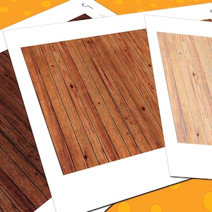 Dollhouse Flooring, 1:12 Scale, 3 Seamless Knotty Pine Miniature Wood Floor Patterns in 3 Colors, Printable PDF