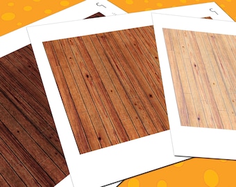 Dollhouse Flooring, 1:12 Scale, 3 Seamless Knotty Pine Miniature Wood Floor Patterns in 3 Colors, Printable PDF