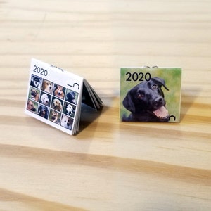2024 Miniature Calendar - Dog, Cat, Nature, Butterfly | Dollhouse Accessory | Dollhouse Home Decor | Dollhouse Office | 1:12 Scale Miniature