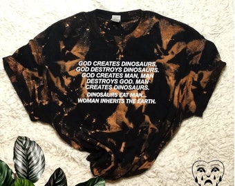 Jurassic Park Bleach T-Shirt, Dinosaur Graphic Tee