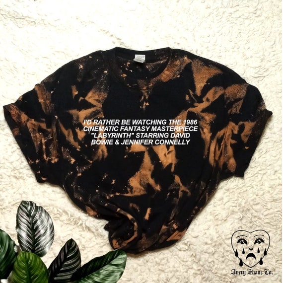 Labyrinth Movie Graphic T-Shirt, 80s Bleached Shirt