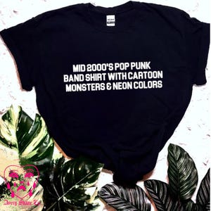 Pop Punk Band Shirt, Graphic TShirt, Elder Emo, Emocore, Pop Punk Music, 2000&#39;s Shirt, 2000&#39;s Band, Emo, Pop Punk, Band Shirt, Aesthetic