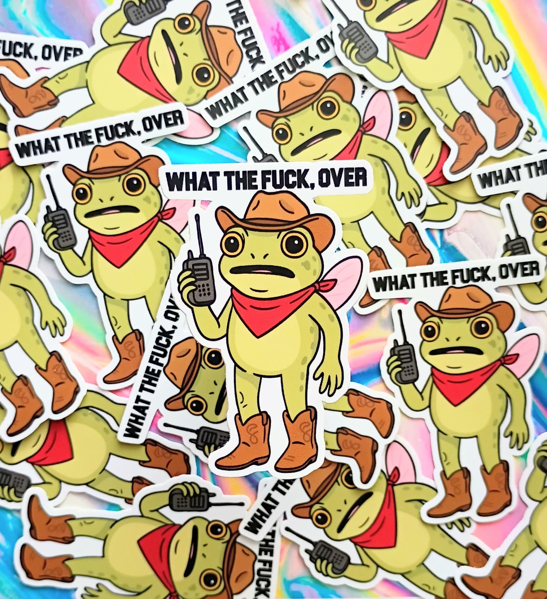 Frog Vinyl Sticker, Funny Sticker, Funny Frog, Radio Sticker, Car Decal ...