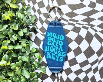 Mojo Dojo Keychain, Motel Key Chain, Motel Room Keychain, Motel Keychain, Trendy Keychain, Keychain Gift, Room Keychain,Mojo Dojo Casa House