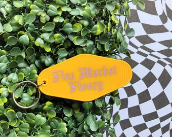 Flea Market Keychain, Motel Key Chain, Motel Room Keychain, Motel Keychain, Trendy Keychain, Keychain Gift, Room Keychain,Flea Market Floozy