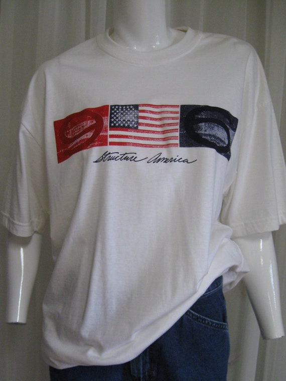 GRAPHIC TEE 1990s vintage Structure America hip ho