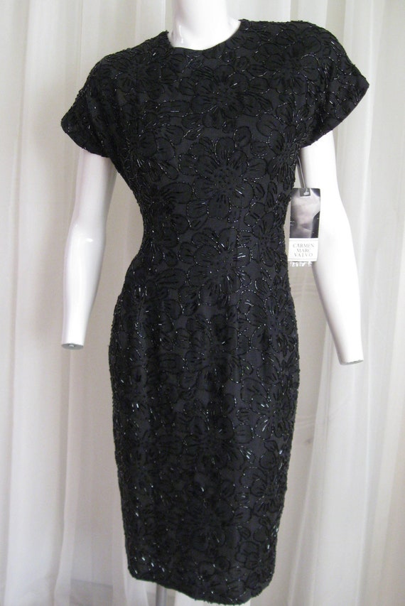 LITTLE BLACK DRESS 1980s-90s vintage Carmen Marc V