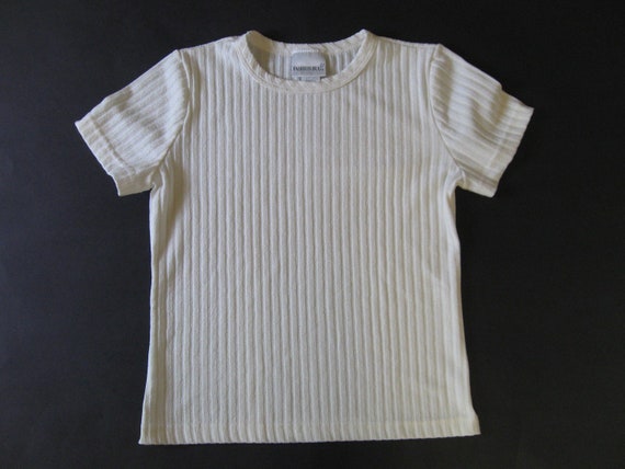 Vintage 90s Off-White Long Basic Sweater with Keyhole Bow on Back Knit Top Ladies