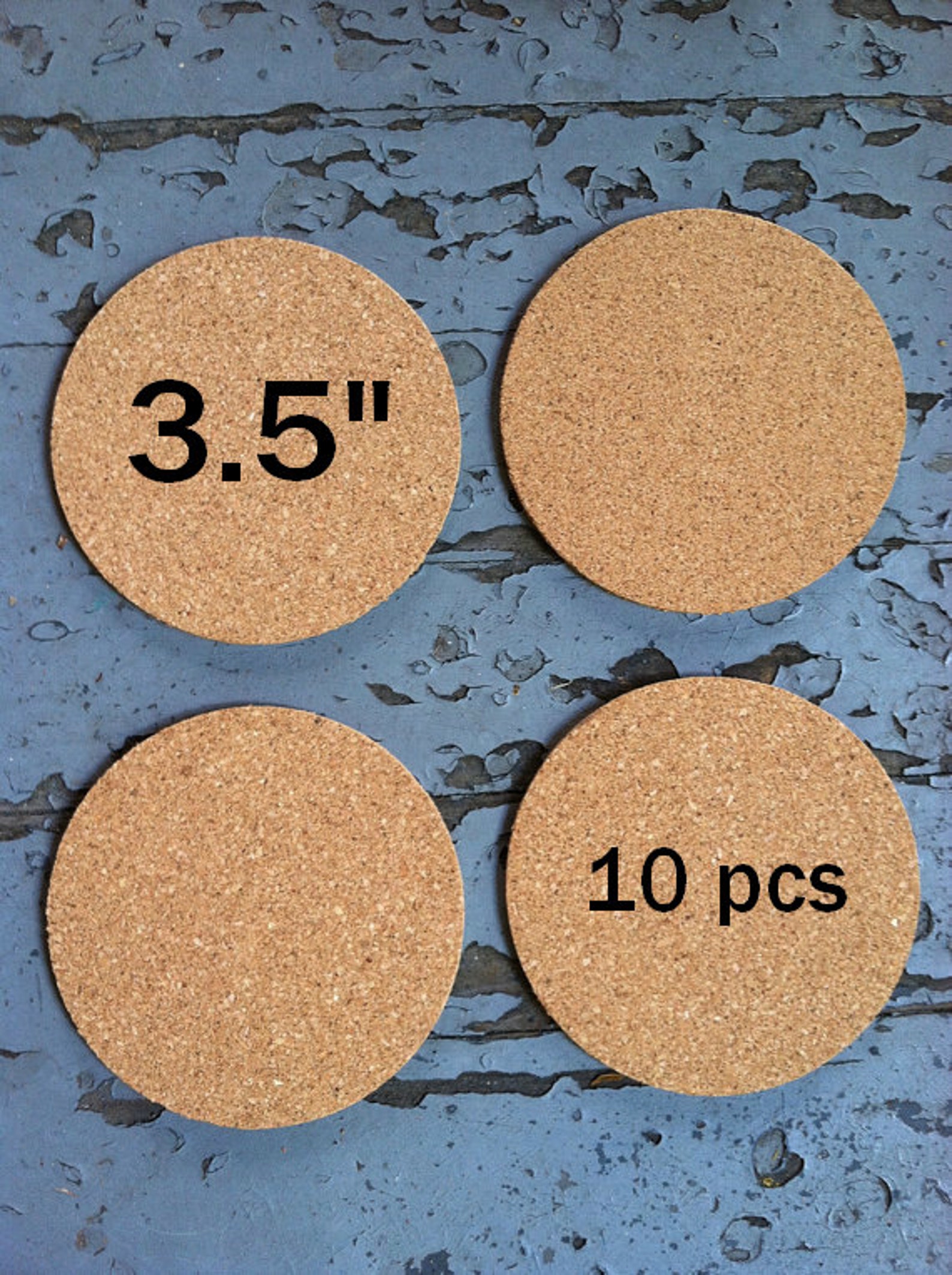 3.5 Inch ROUND Blank Cork Coasters 1/8 Thick 10pack Etsy