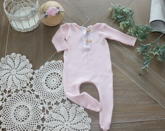 Newborn footed romper, newborn girl outfit footed romper, photo session girl, photo prop outfit, photo props, newborn photo props, newborn b