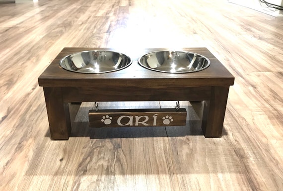 Dog Bowl Stand Custom Wood Dog Bowl Stand Dog Feeder Etsy