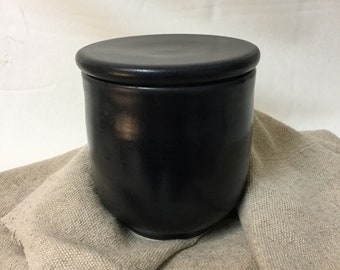 French butter dish black handmade in Canada