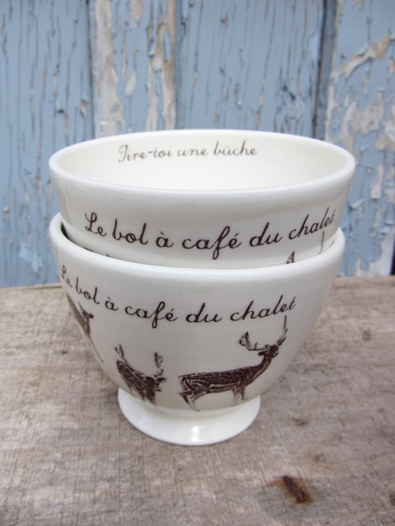 French farmhouse country home Personalised bowls Breakfast bowls French