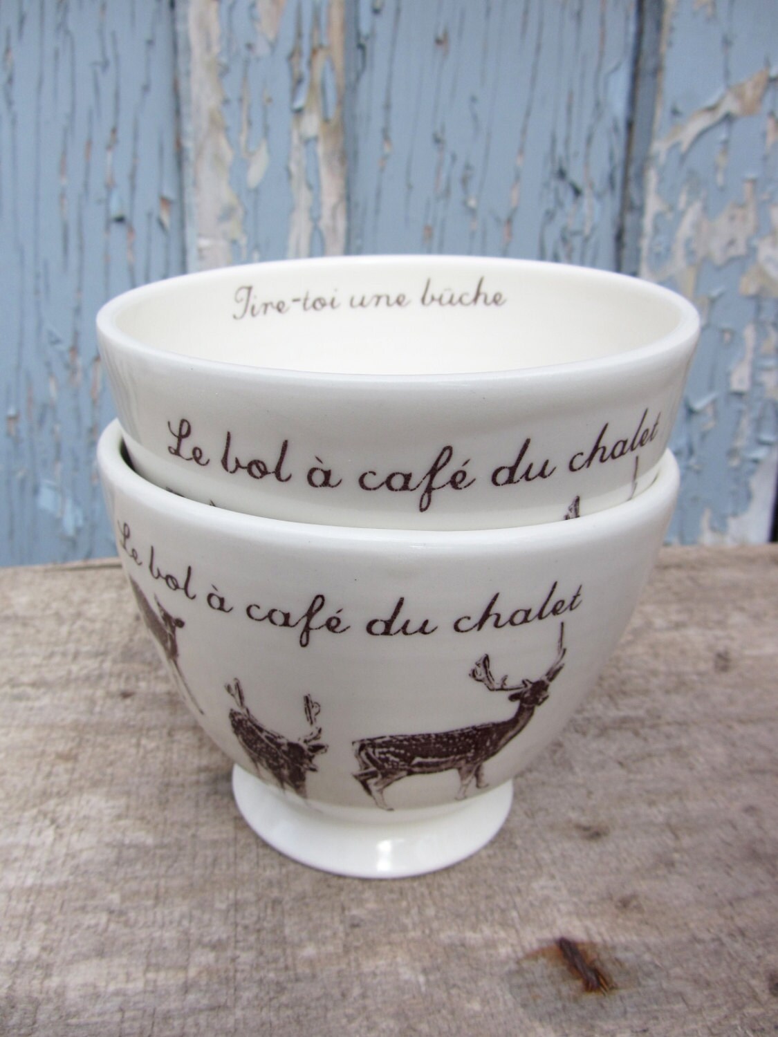 Bol à café du chalet avec inscription tiretoi une bûche Etsy