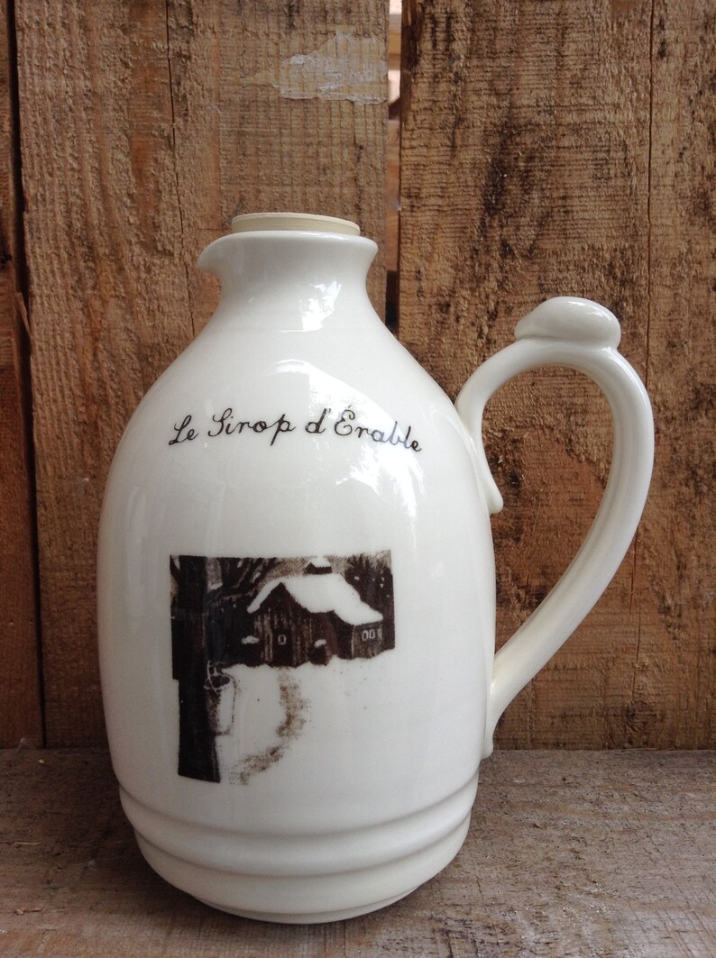 Milk Jug for milk bag. Deer design with french inscription. Le Etsy