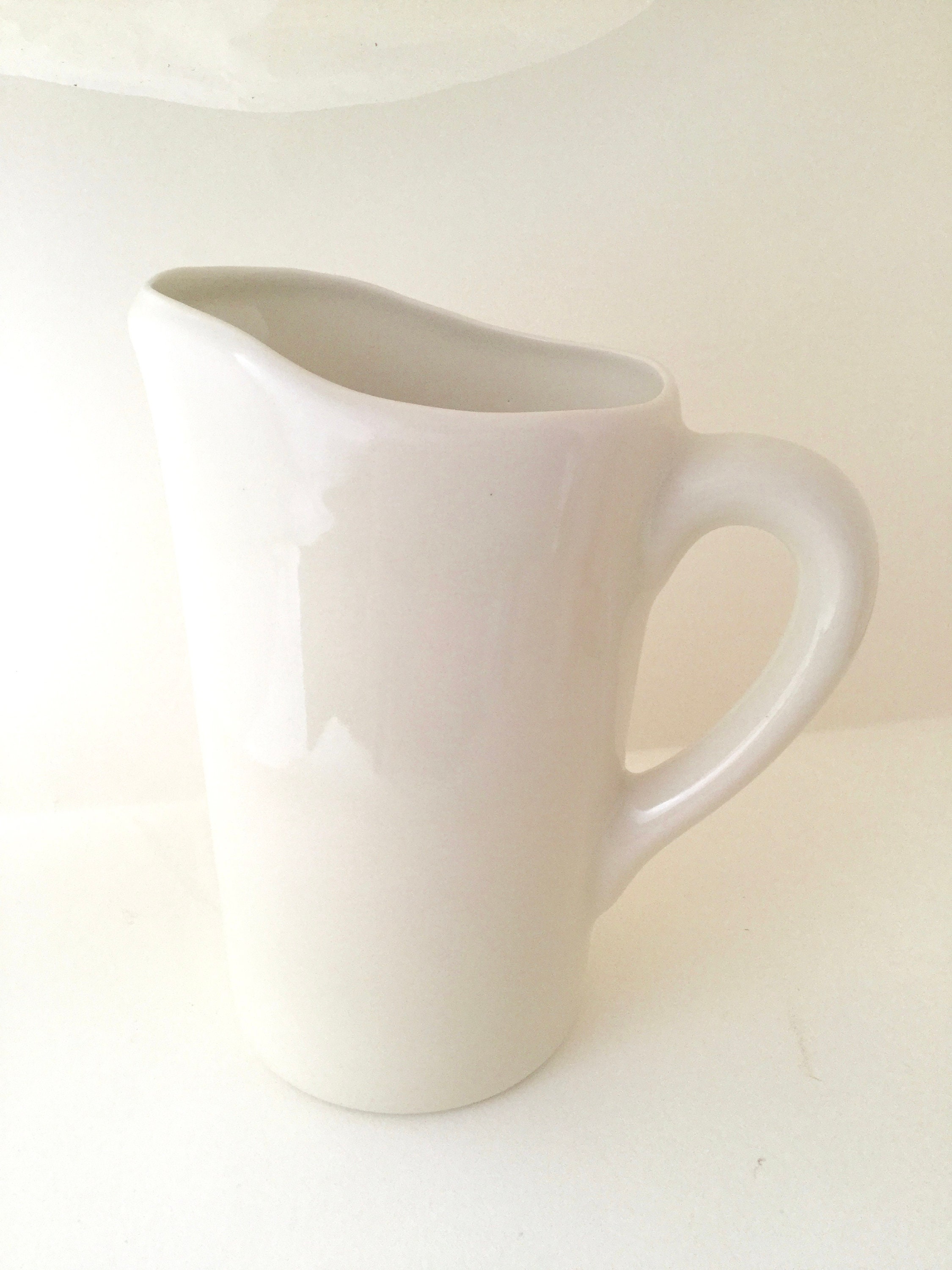 White Ceramic Pitcher for Milk Bag Ideal Brunch Item. Keeps Etsy Canada