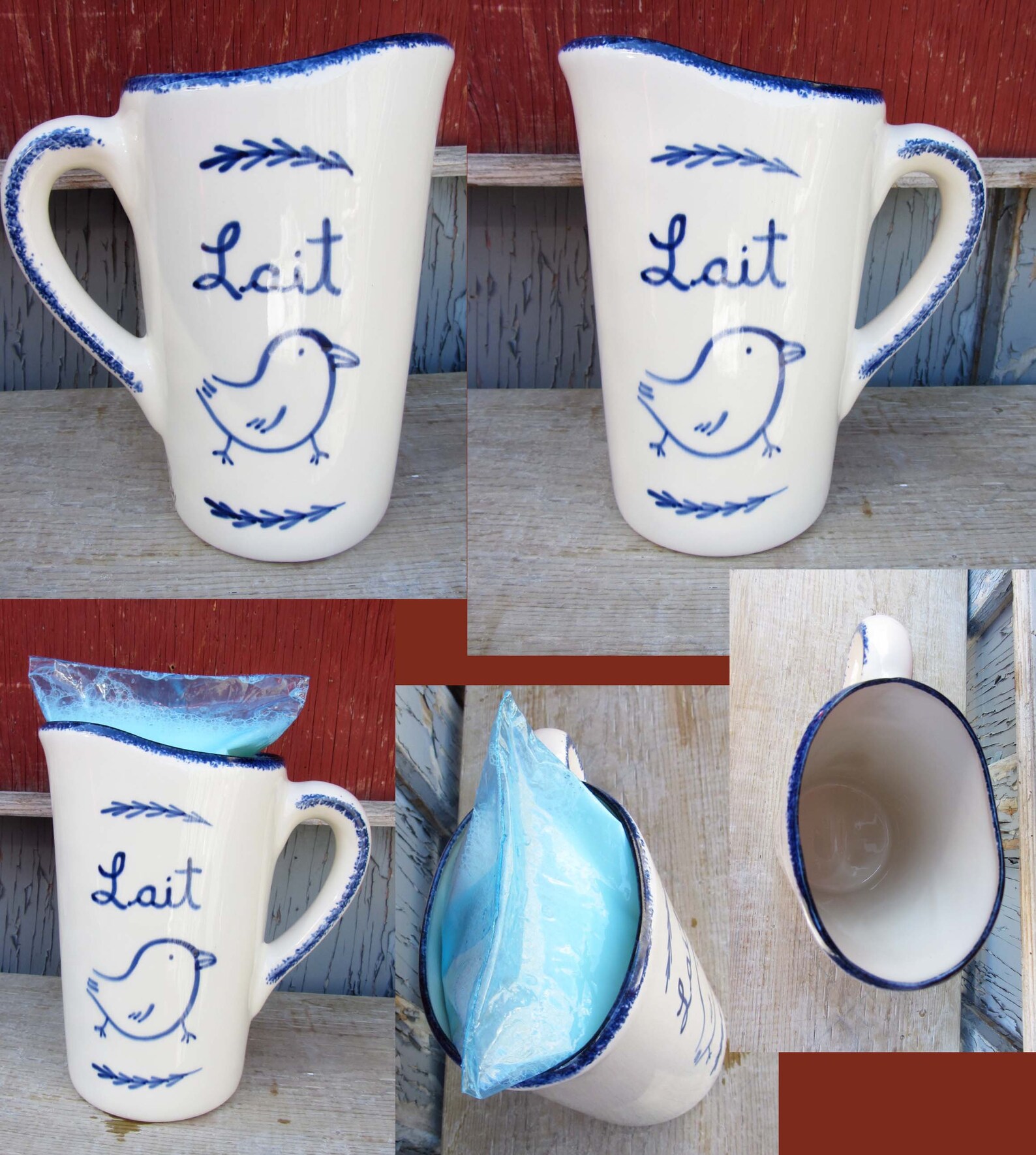Milk Bag Pitcher. Ceramic Will Keeps the Milk Fresh Longer Etsy Canada