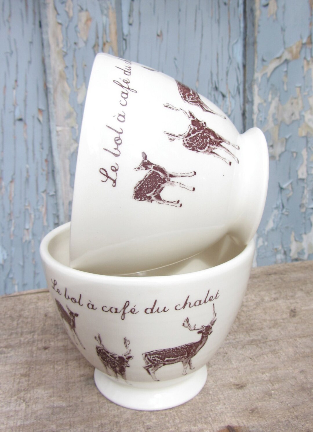 Bol à Café Du Chalet Avec Inscription Tiretoi Une Bûche Expression Québécoise Prix Pour Un Bol