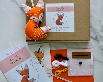 Fox craft kit, hand sewing craft kits